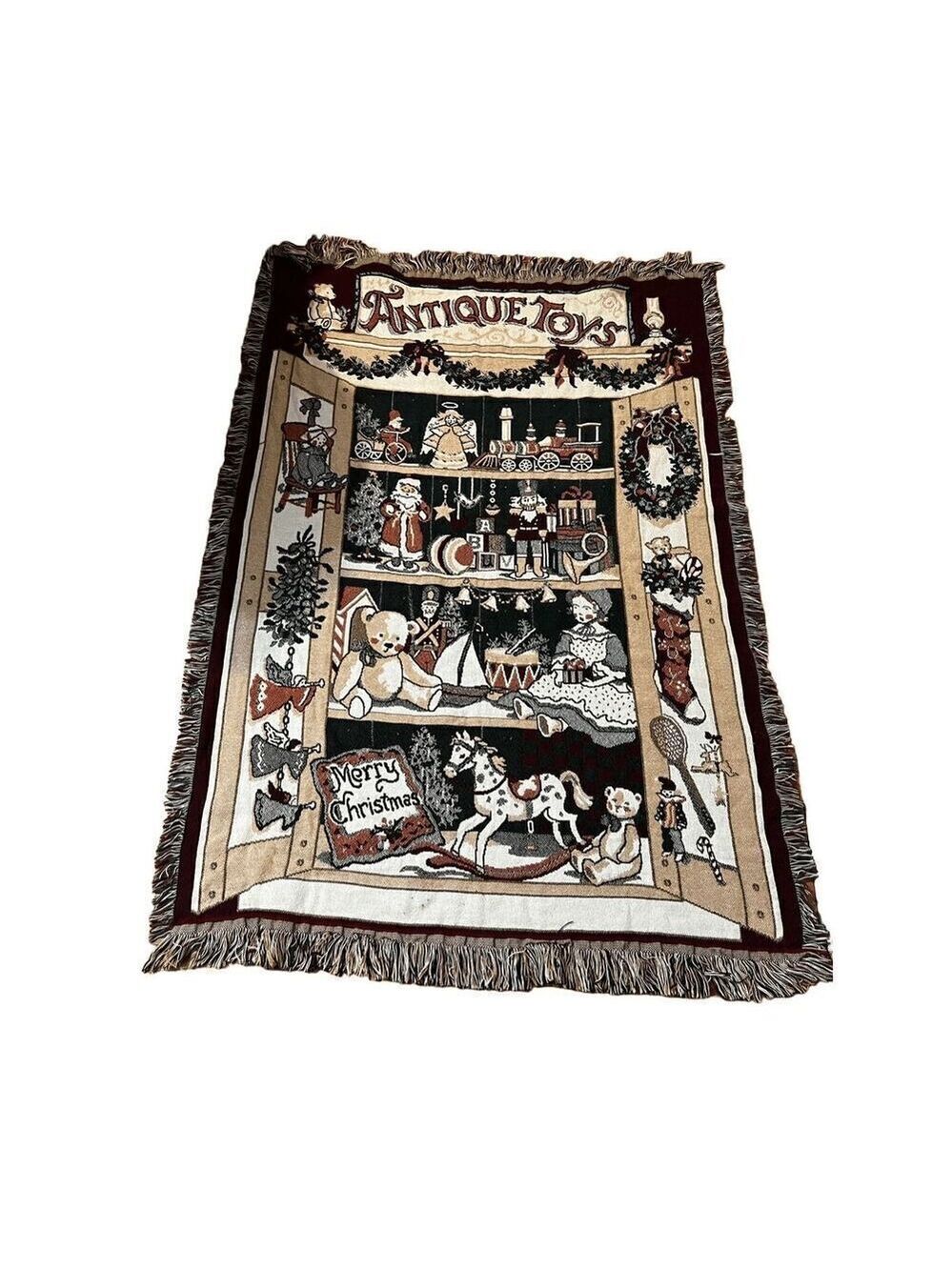 Vintage Antique Toys Tapestry Throw Blanket